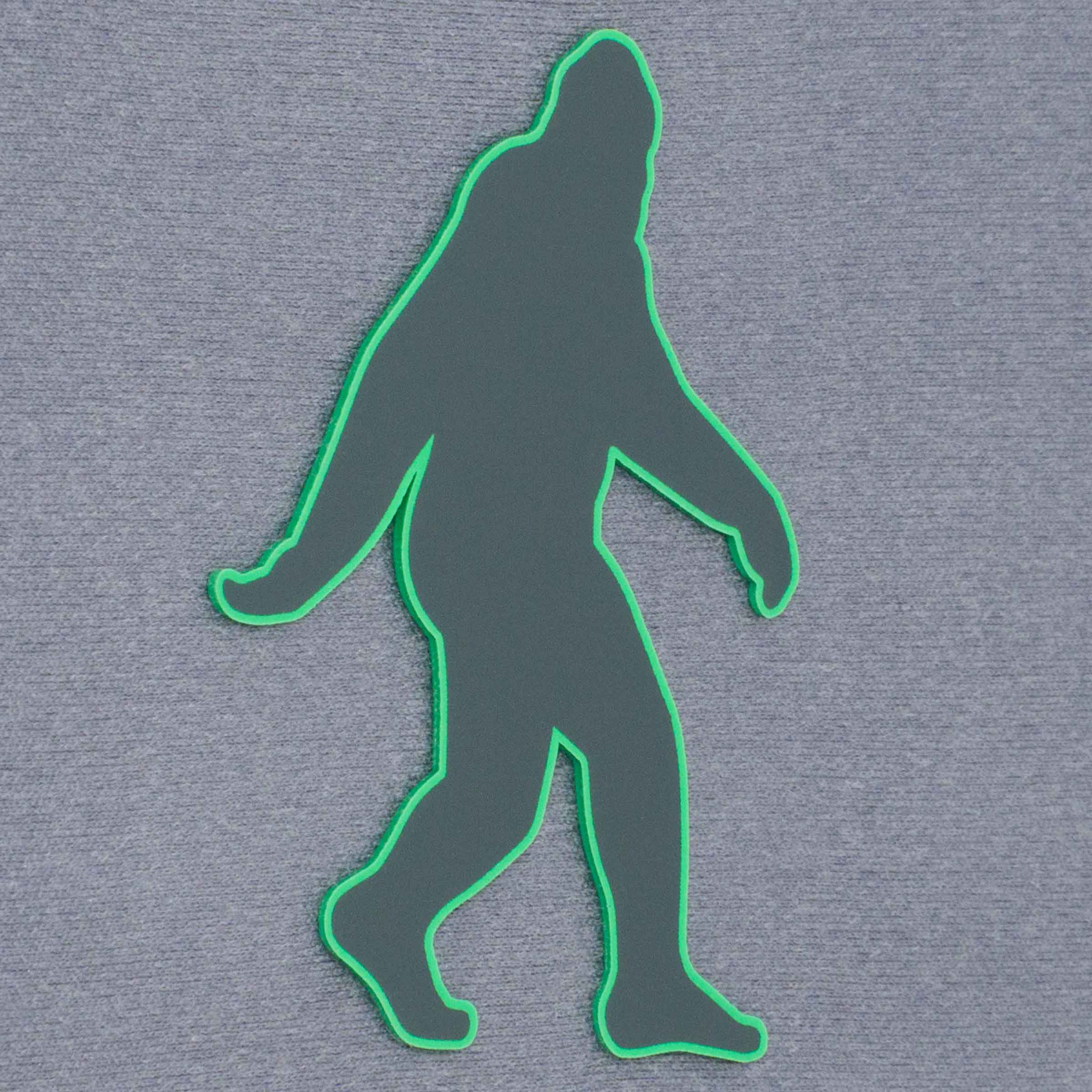 Bigfoot Silhouette (Silicone) - Flexfit® Premium Wool Blend Cap Color: Dark Gray - Eternal Glyph LLC