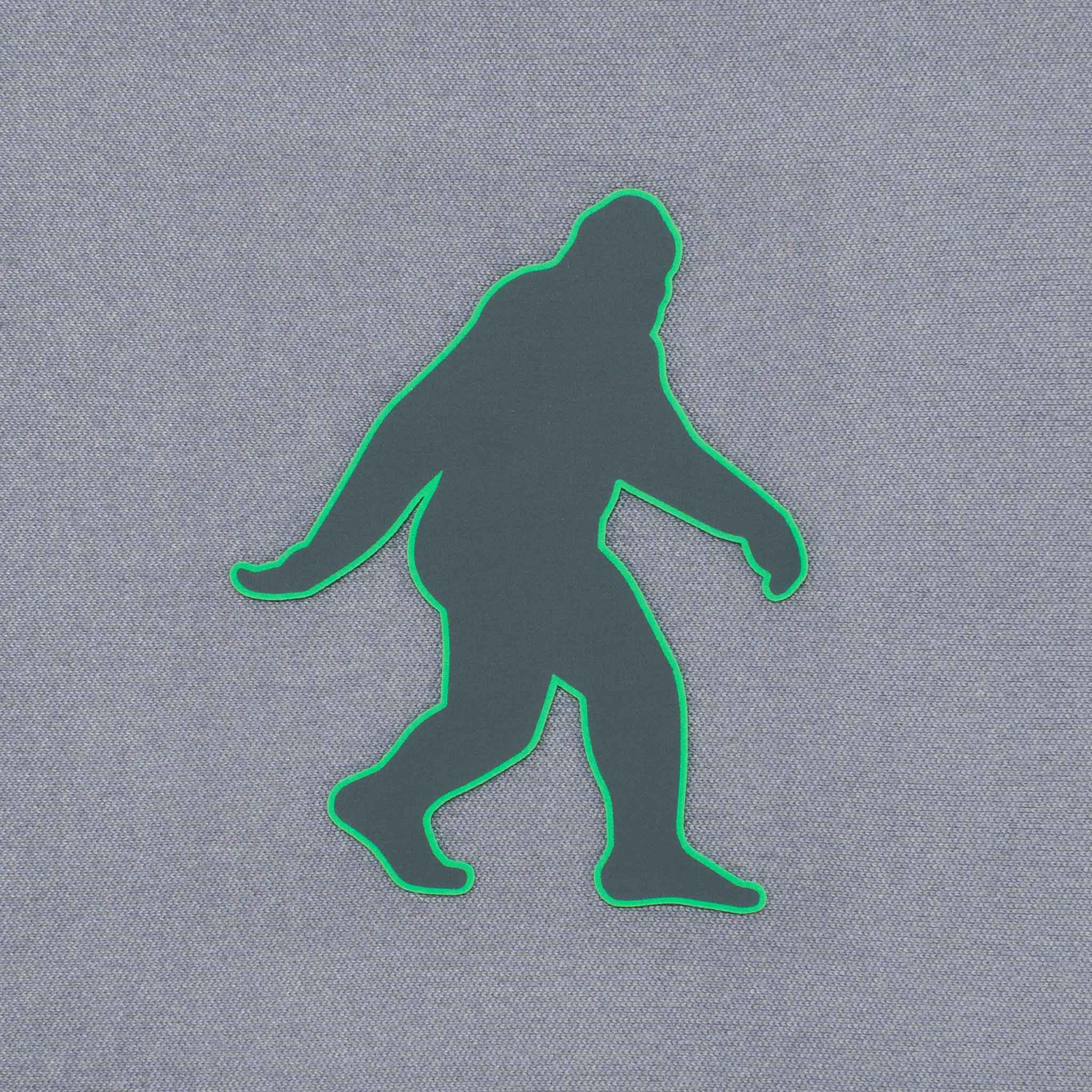 Bigfoot Silhouette (Silicone) - Flexfit® Premium Wool Blend Cap Color: Dark Gray - Eternal Glyph LLC