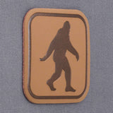 Bigfoot Trail Sign (Leather) - Flexfit® Mesh Trucker Cap Color: Coyote/Black - Eternal Glyph LLC