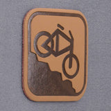 Mountain Bike Downhill (Leather) - Flexfit® Mesh Trucker Cap Color: Coyote/Black - Eternal Glyph LLC
