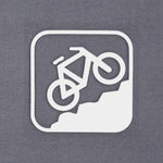 Mountain Bike Uphill (Silicone) - Flexfit® Mesh Trucker Cap Color: Coyote/Khaki - Eternal Glyph LLC