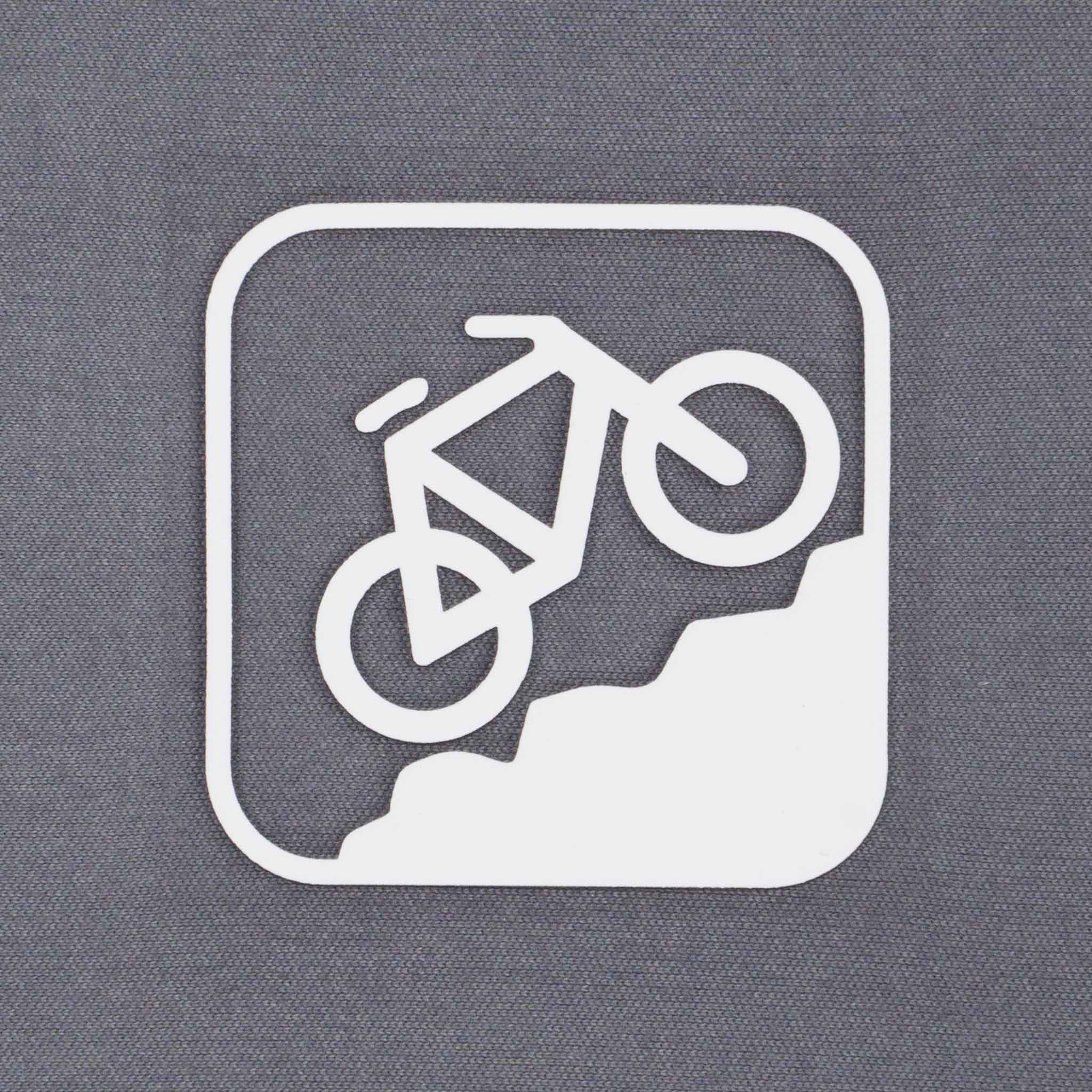 Mountain Bike Uphill (Silicone) - Flexfit® Mesh Trucker Cap Color: Coyote/Khaki - Eternal Glyph LLC