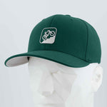 Mountain Bike Uphill (Silicone) - Flexfit® Premium Wool Blend Cap Color: Spruce - Eternal Glyph LLC