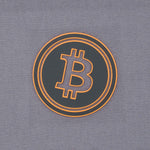 Bitcoin Silhouette (Silicone) - Flexfit® Cool & Dry Cap Color: Silver - Eternal Glyph LLC