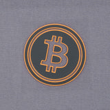 Bitcoin Silhouette (Silicone) - Flexfit® Cool & Dry Cap Color: Silver - Eternal Glyph LLC