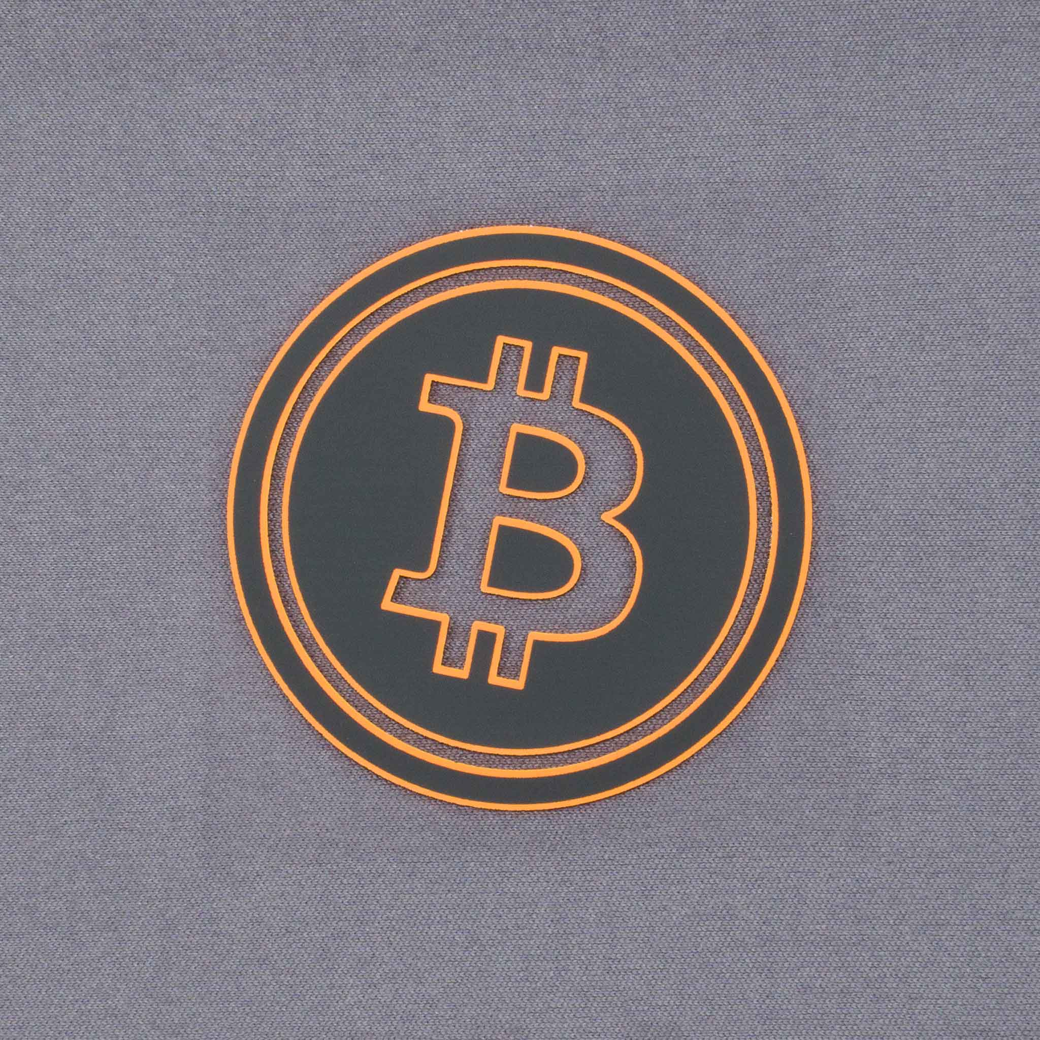 Bitcoin Silhouette (Silicone) - Flexfit® Cool & Dry Cap Color: Silver - Eternal Glyph LLC