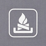 Campfire Trail Sign (Silicone) - Flexfit® Mesh Trucker Cap Color: Coyote/Khaki - Eternal Glyph LLC
