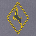 Deer Crossing Sign (Silicone) - Flexfit® Mesh Trucker Cap Color: Coyote/Khaki - Eternal Glyph LLC