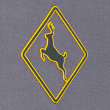 Deer Crossing Sign (Silicone) - Flexfit® Mesh Trucker Cap Color: Coyote/Khaki - Eternal Glyph LLC