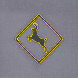 Deer Crossing Sign (Silicone) - Flexfit® Mesh Trucker Cap Color: Coyote/Khaki - Eternal Glyph LLC