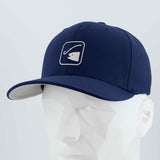 Fishing Trail Sign (Silicone) - Flexfit® Premium Wool Blend Cap Color: Navy - Eternal Glyph LLC