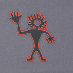 Friendly Man Petroglyph (Silicone) - Flexfit® Premium Fitted Cap Color: Dark Gray - Eternal Glyph LLC
