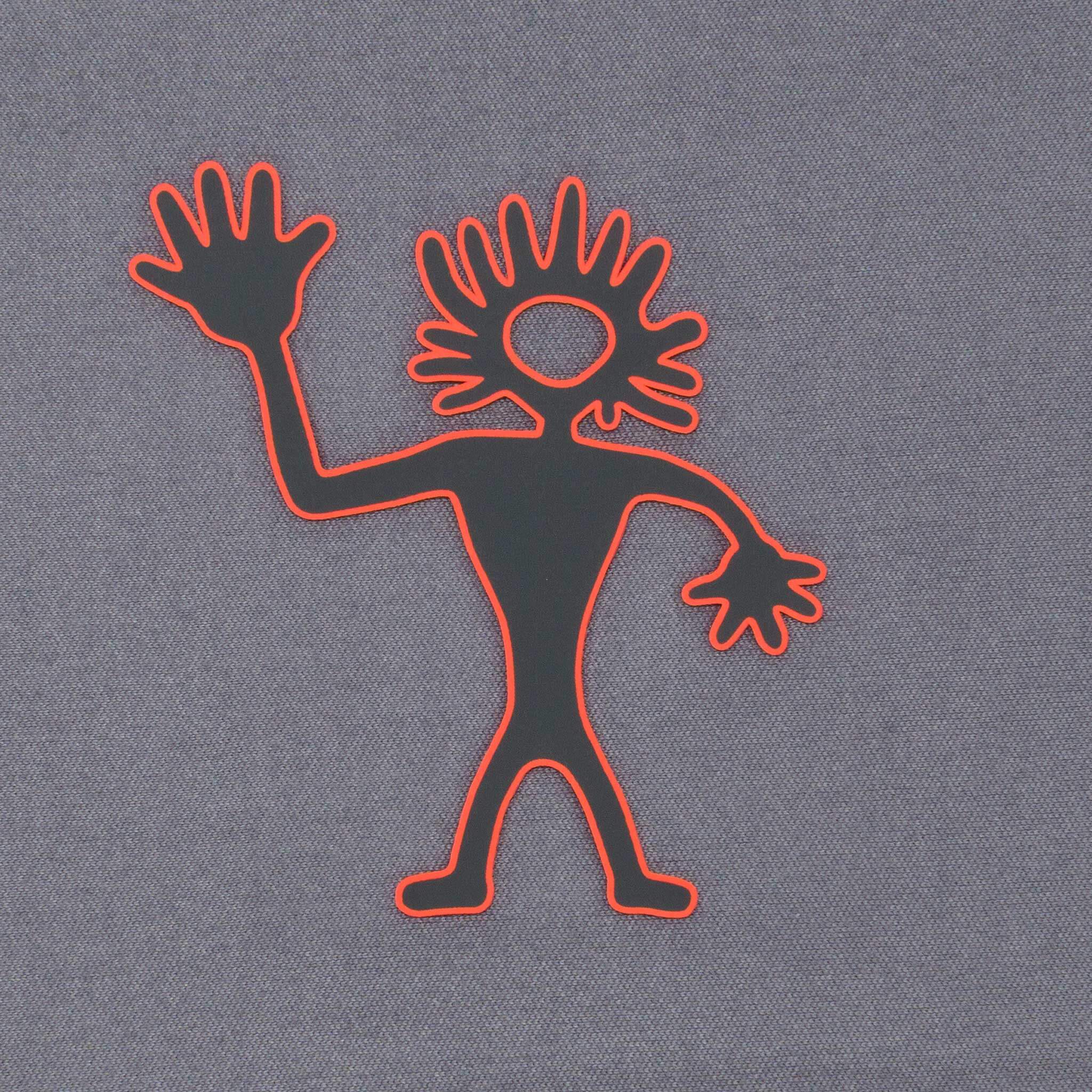 Friendly Man Petroglyph (Silicone) - Flexfit® Premium Fitted Cap Color: Dark Gray - Eternal Glyph LLC