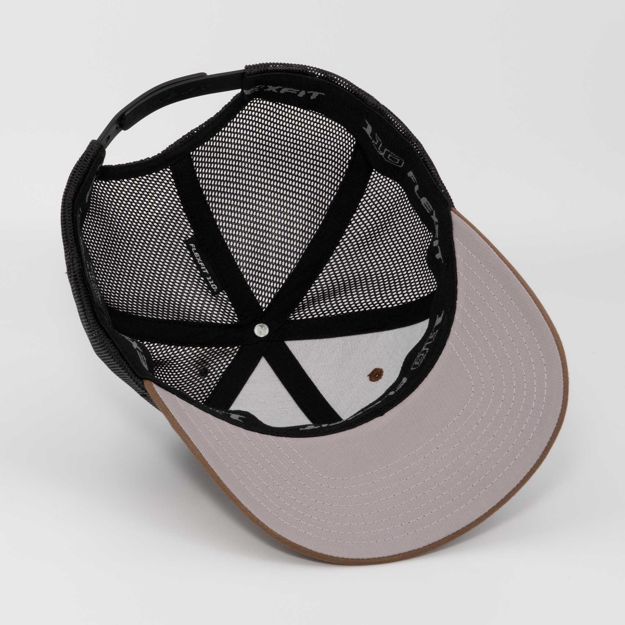 Most Difficult Trail Sign (Silicone) - Flexfit® Mesh Trucker Cap Color: Coyote/Black - Eternal Glyph LLC