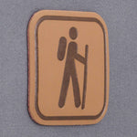 Hiker Trail Sign (Leather) - Flexfit® Cool & Dry Cap Color: Silver - Eternal Glyph LLC