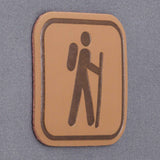 Hiker Trail Sign (Leather) - Flexfit® Cool & Dry Cap Color: Silver - Eternal Glyph LLC