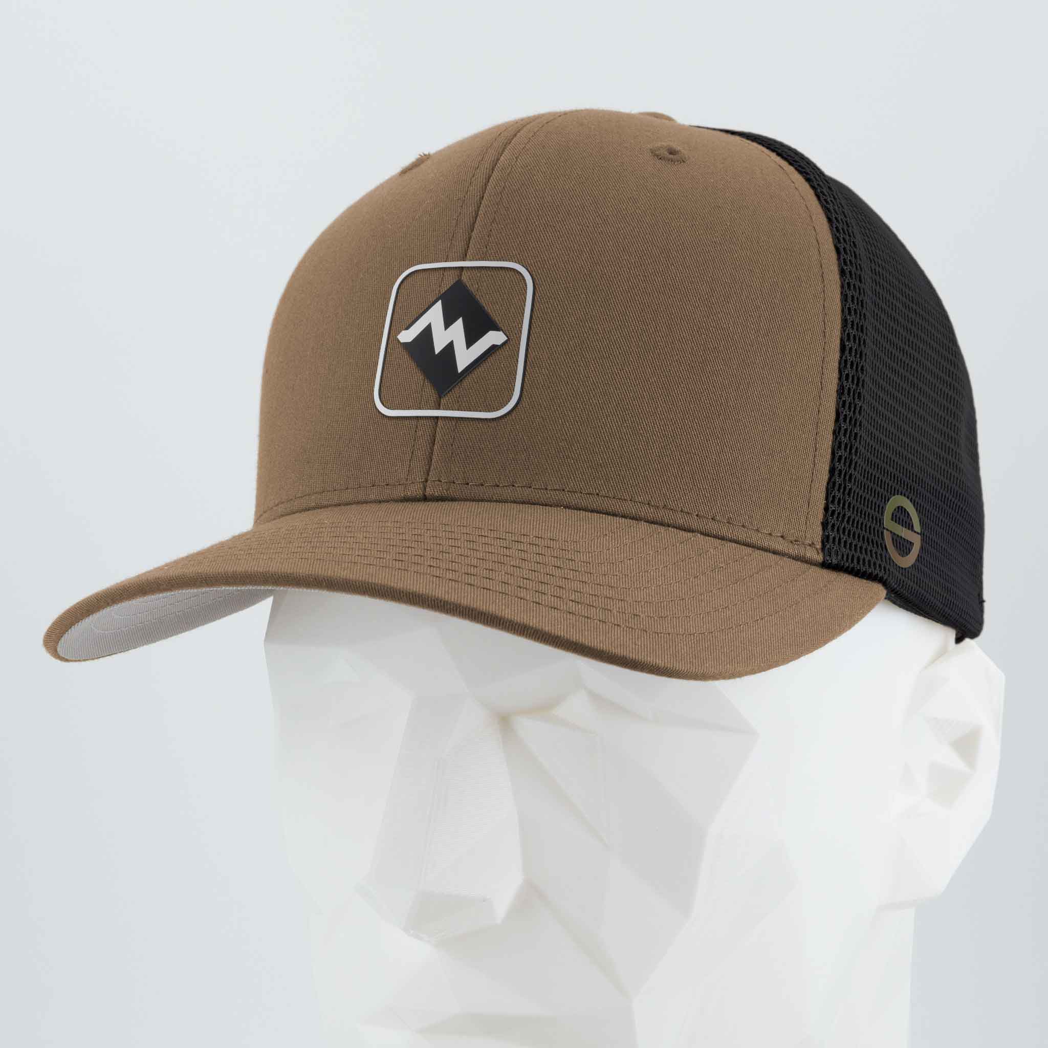 Most Difficult Trail Sign (Silicone) - Flexfit® Mesh Trucker Cap Color: Coyote/Black - Eternal Glyph LLC