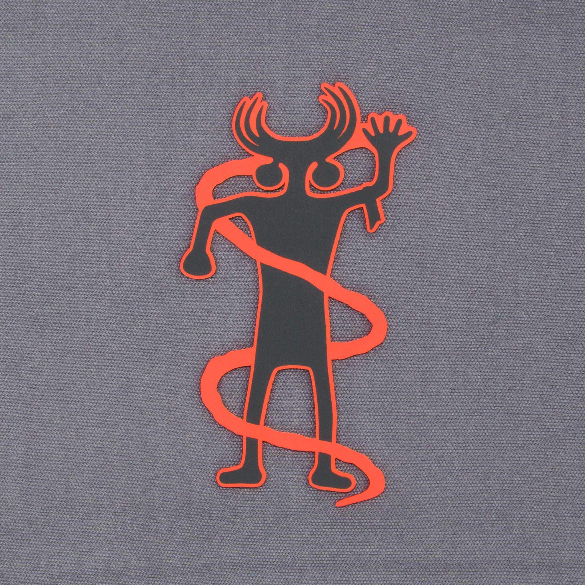 Moab Shaman Petroglyph (Silicone) - Flexfit® Mesh Trucker Cap Color: Coyote/Black - Eternal Glyph LLC