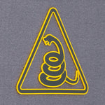 Rattlesnake Warning Sign (Silicone) - Flexfit® Mesh Trucker Cap Color: Olive/Khaki - Eternal Glyph LLC