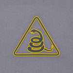 Rattlesnake Warning Sign (Silicone) - Flexfit® Mesh Trucker Cap Color: Olive/Khaki - Eternal Glyph LLC