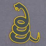 Coiled Rattlesnake Silhouette (Silicone) - Flexfit® Mesh Trucker Cap Color: Coyote/Black - Eternal Glyph LLC