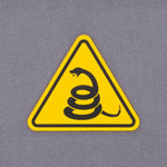 Rattlesnake Warning Sign (Silicone) - Flexfit® Mesh Trucker Cap Color: Olive/Khaki - Eternal Glyph LLC