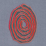 Moab Spiral Petroglyph (Silicone) - Flexfit® Mesh Trucker Cap Color: Coyote/Khaki - Eternal Glyph LLC