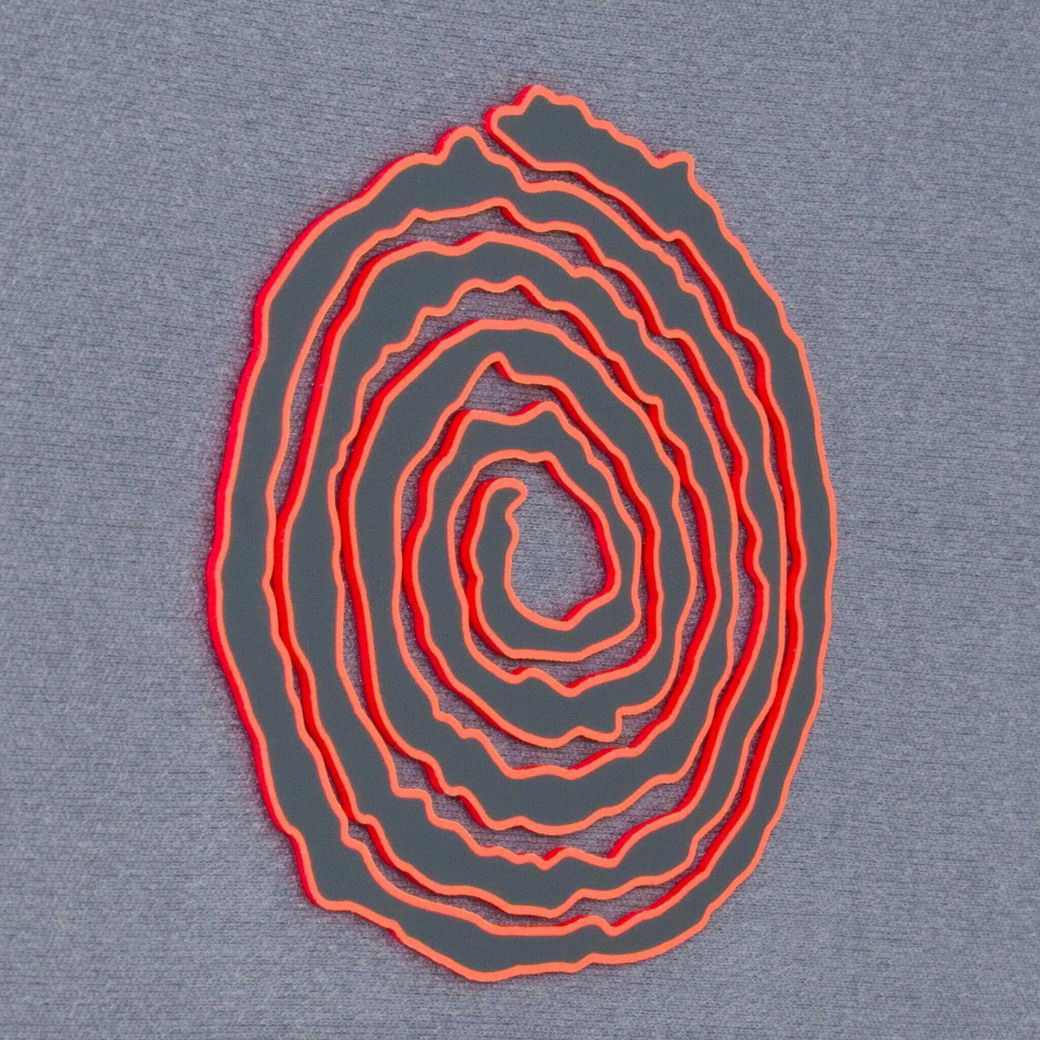 Moab Spiral Petroglyph (Silicone) - Flexfit® Mesh Trucker Cap Color: Coyote/Khaki - Eternal Glyph LLC