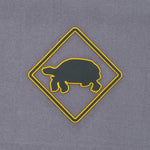 Tortoise Crossing Sign (Silicone) - Flexfit® Mesh Trucker Cap Color: Olive/Khaki - Eternal Glyph LLC