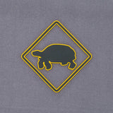 Tortoise Crossing Sign (Silicone) - Flexfit® Mesh Trucker Cap Color: Olive/Khaki - Eternal Glyph LLC