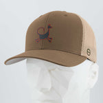 Moab Trickster Petroglyph (Silicone) - Flexfit® Mesh Trucker Cap Color: Coyote/Khaki - Eternal Glyph LLC