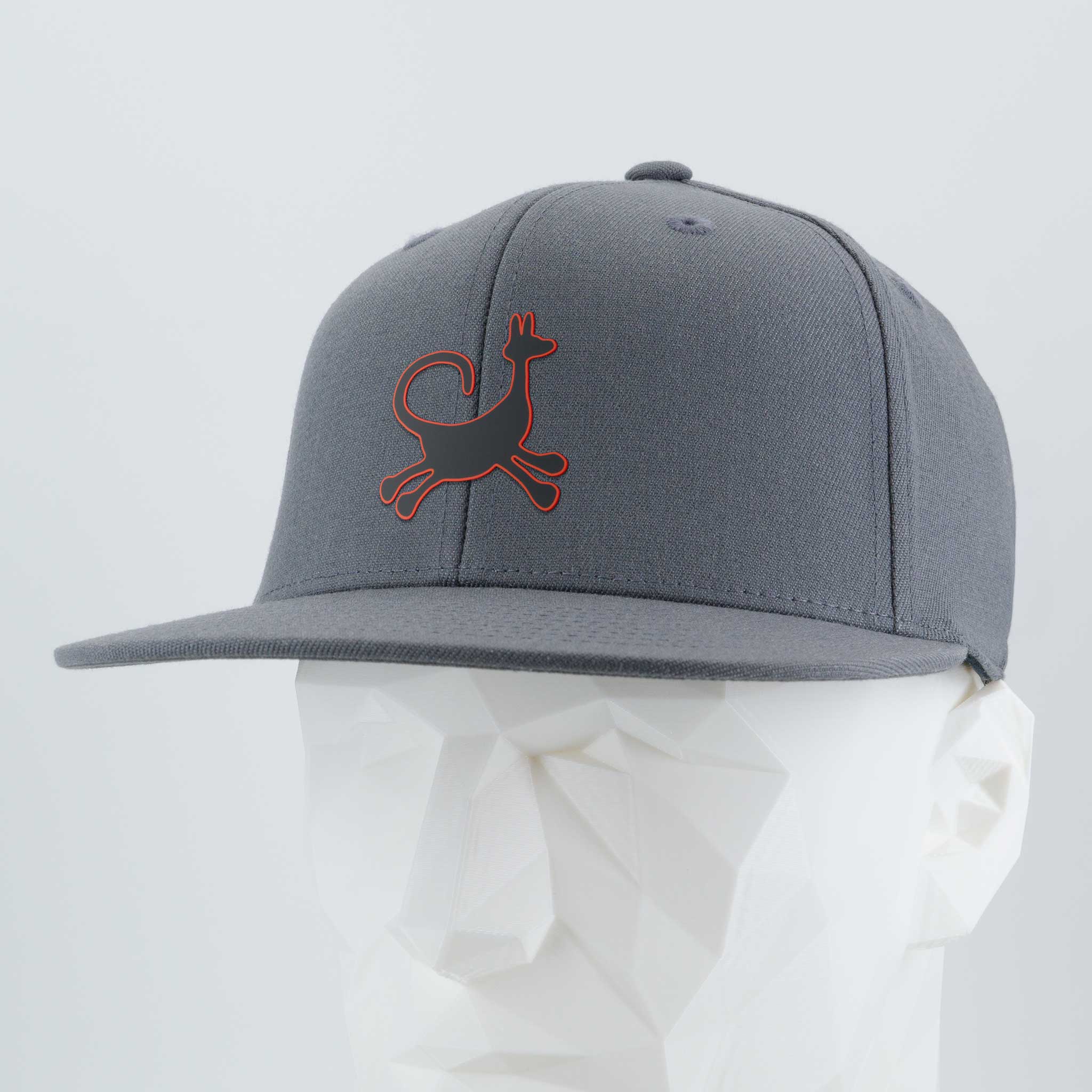 Moab Trickster Petroglyph (Silicone) - Flexfit® Premium Fitted Cap Color: Dark Gray - Eternal Glyph LLC