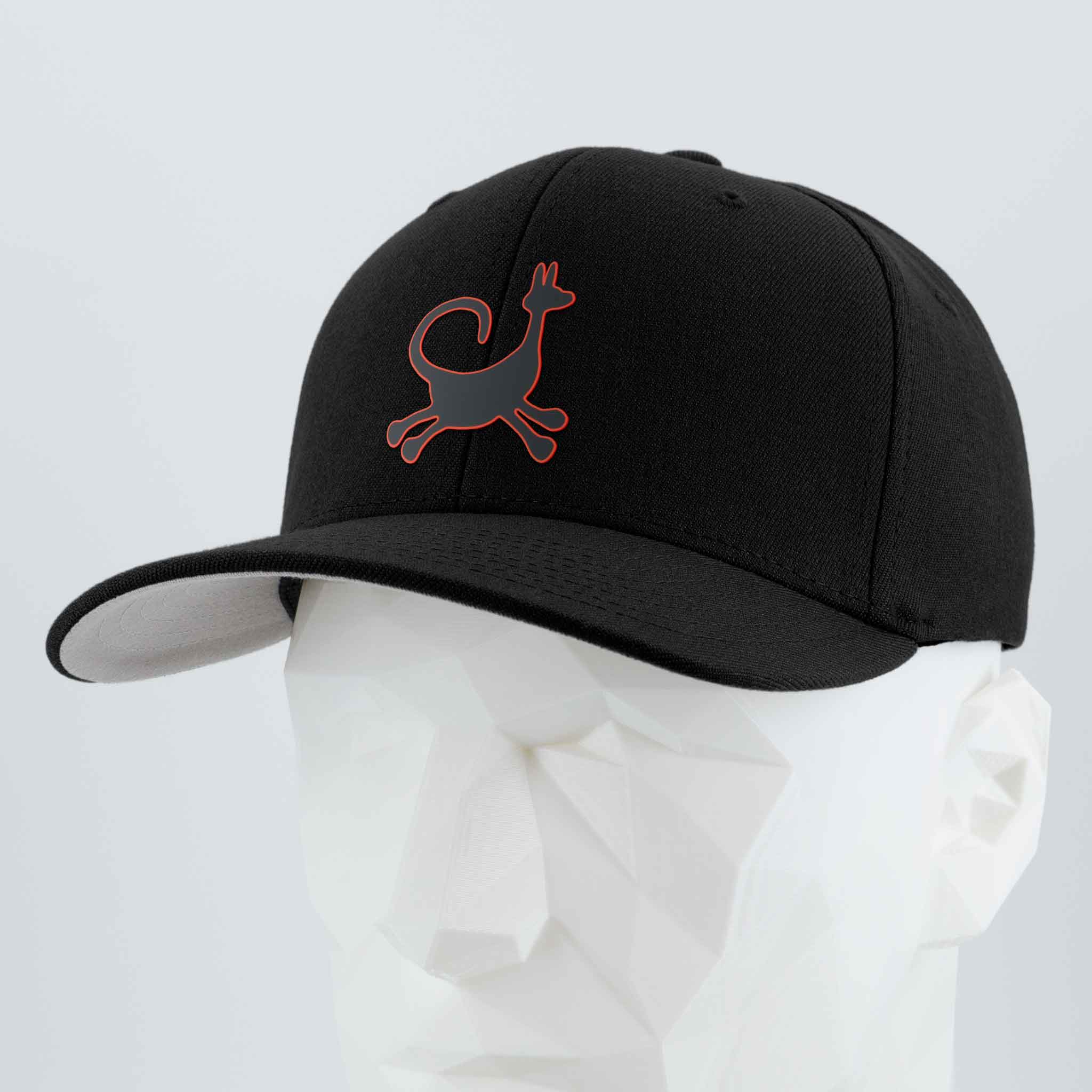 Moab Trickster Petroglyph (Silicone) - Flexfit® Premium Wool Blend Cap Color: Black - Eternal Glyph LLC