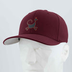 Moab Trickster Petroglyph (Silicone) - Flexfit® Premium Wool Blend Cap Color: Maroon - Eternal Glyph LLC