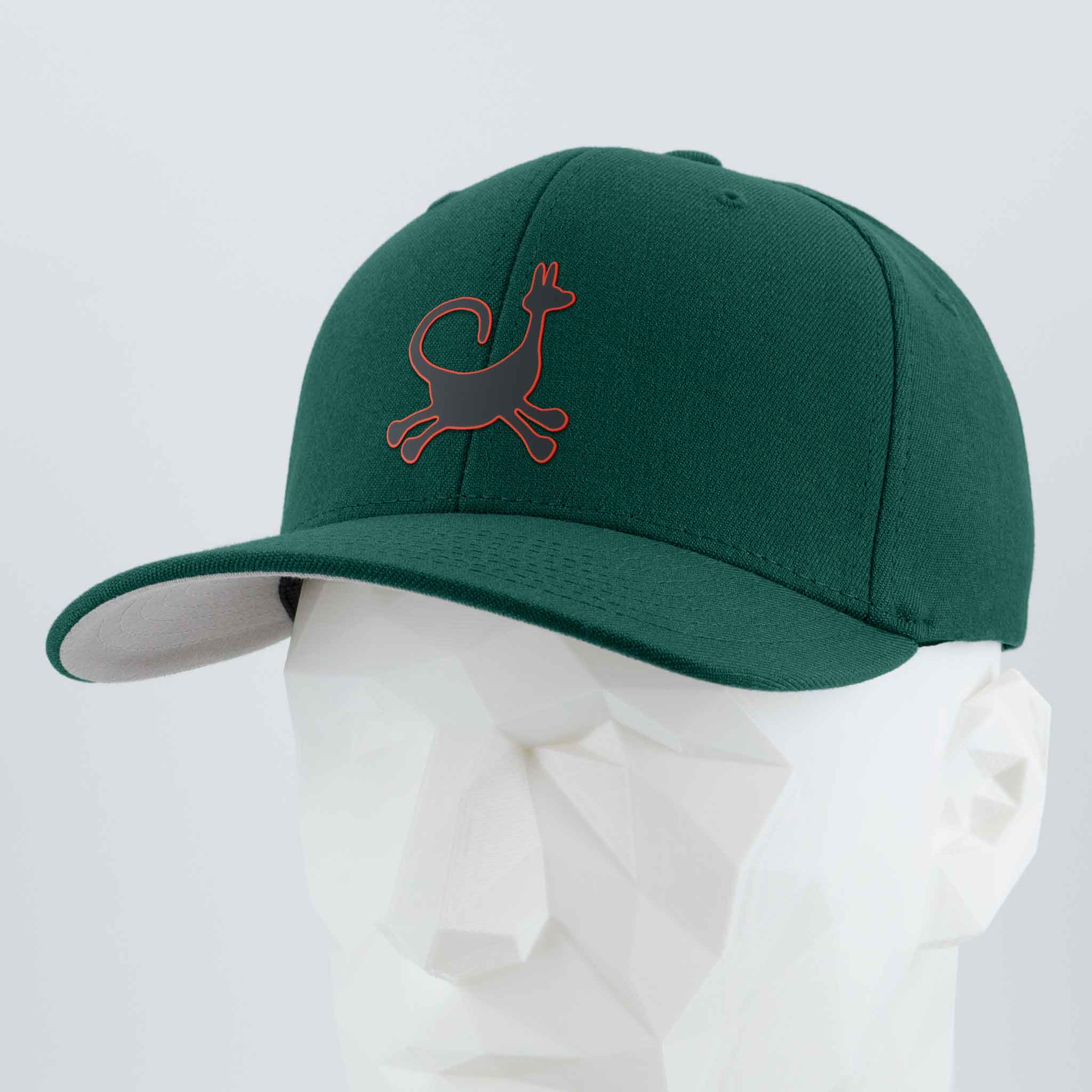 Moab Trickster Petroglyph (Silicone) - Flexfit® Premium Wool Blend Cap Color: Spruce - Eternal Glyph LLC