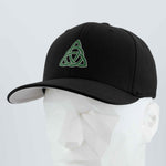 Triquetra Trinity Knot (Silicone) - Flexfit® Premium Wool Blend Cap Color: Black - Eternal Glyph LLC