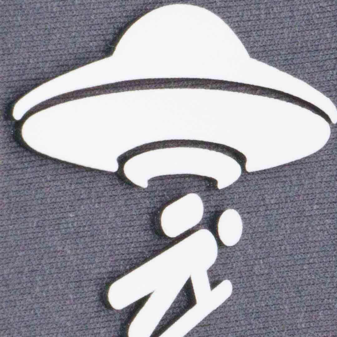 UFO Area Trail Sign (Silicone) - Flexfit® Mesh Trucker Cap Color: Coyote/Black - Eternal Glyph LLC