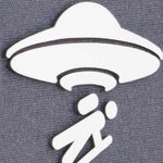 UFO Area Trail Sign (Silicone) - Flexfit® Mesh Trucker Cap Color: Coyote/Black - Eternal Glyph LLC