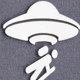 UFO Area Trail Sign (Silicone) - Flexfit® Mesh Trucker Cap Color: Coyote/Black - Eternal Glyph LLC