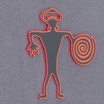 Spiral Warrior Petroglyph (Silicone) - Flexfit® Mesh Trucker Cap Color: Coyote/Black - Eternal Glyph LLC