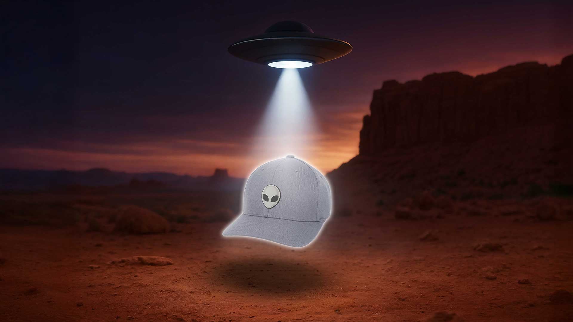 UFO Beaming Up an Eternal Glyph Hat