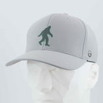 Bigfoot Silhouette (Silicone) - Flexfit® Cool & Dry Cap Color: Silver - Eternal Glyph LLC