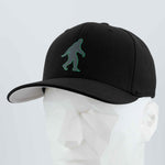 Bigfoot Silhouette (Silicone) - Flexfit® Premium Wool Blend Cap Color: Black - Eternal Glyph LLC