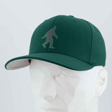 Bigfoot Silhouette (Silicone) - Flexfit® Premium Wool Blend Cap Color: Spruce - Eternal Glyph LLC