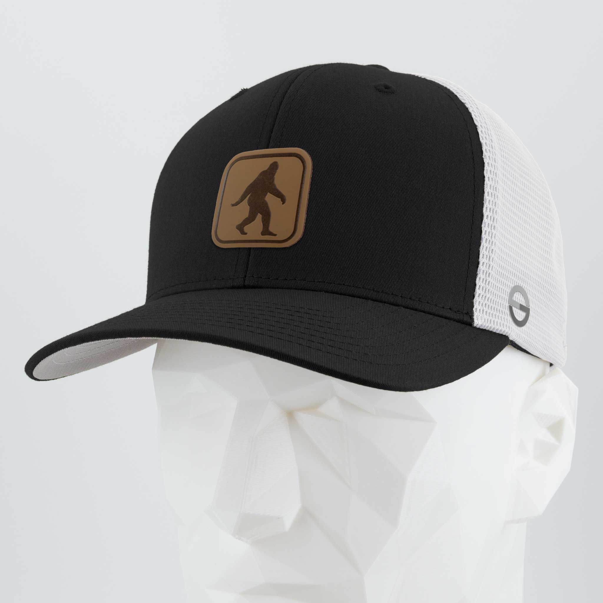 Bigfoot Trail Sign (Leather) - Flexfit® Mesh Trucker Cap