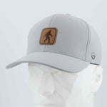 Bigfoot Trail Sign (Leather) - Flexfit® Cool & Dry Cap Color: Silver - Eternal Glyph LLC