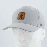 Bigfoot Trail Sign (Leather) - Flexfit® Cool & Dry Cap Color: Silver - Eternal Glyph LLC