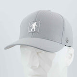 Bigfoot Trail Sign (Silicone) - Flexfit® Cool & Dry Cap Color: Silver - Eternal Glyph LLC
