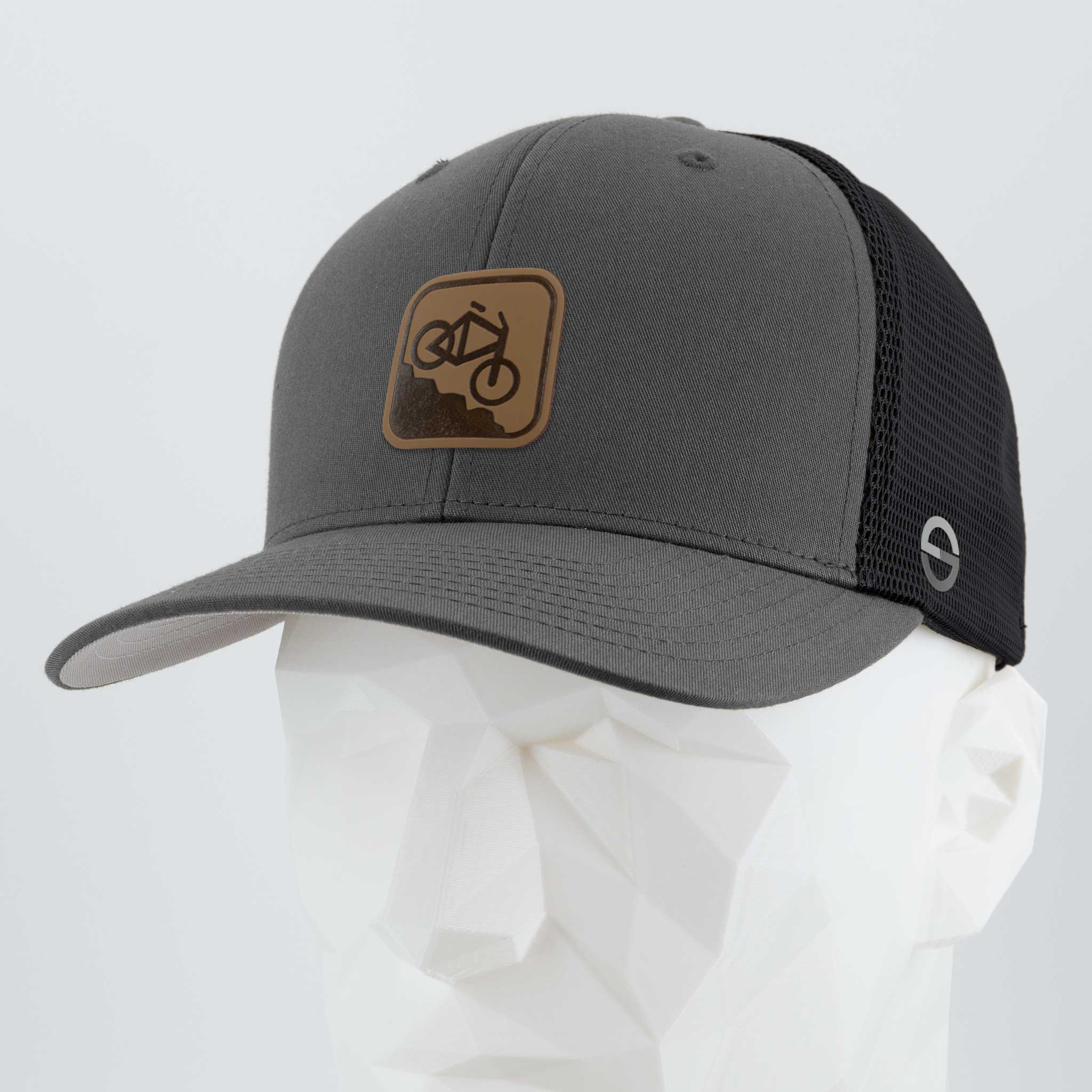 Mountain Bike Downhill (Leather) - Flexfit® Mesh Trucker Cap