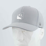Mountain Bike Downhill (Silicone) - Flexfit® Cool & Dry Cap Color: Silver - Eternal Glyph LLC